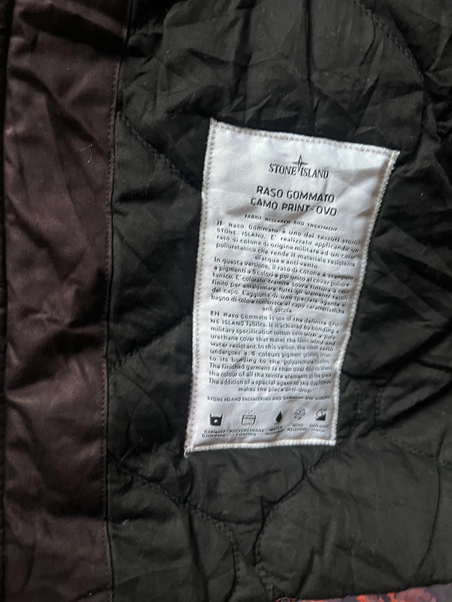 Stone Island "RASO GOMMATO CAMO" Jacket (M)