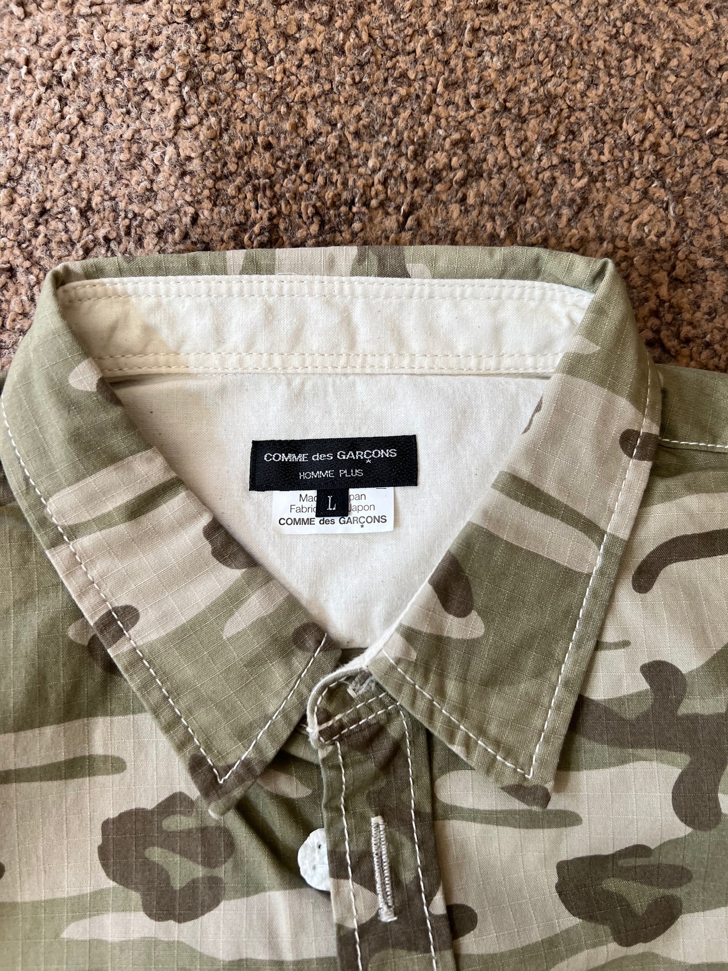 Comme Des Garcons Homme Camouflage Hemd (L)