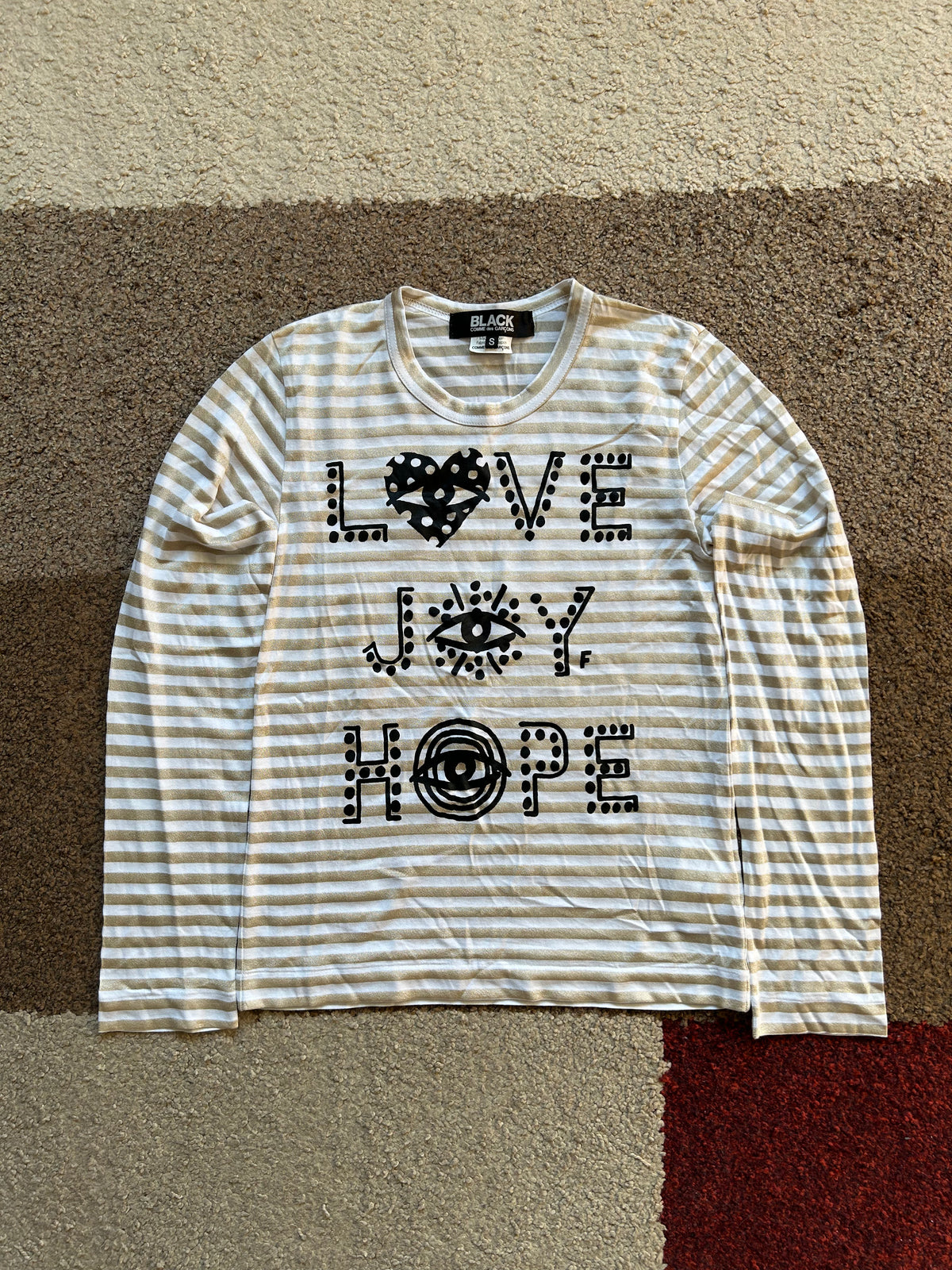 Comme Des Garcons BLACK "LOVE HOY HOPE" Longsleeve (S)