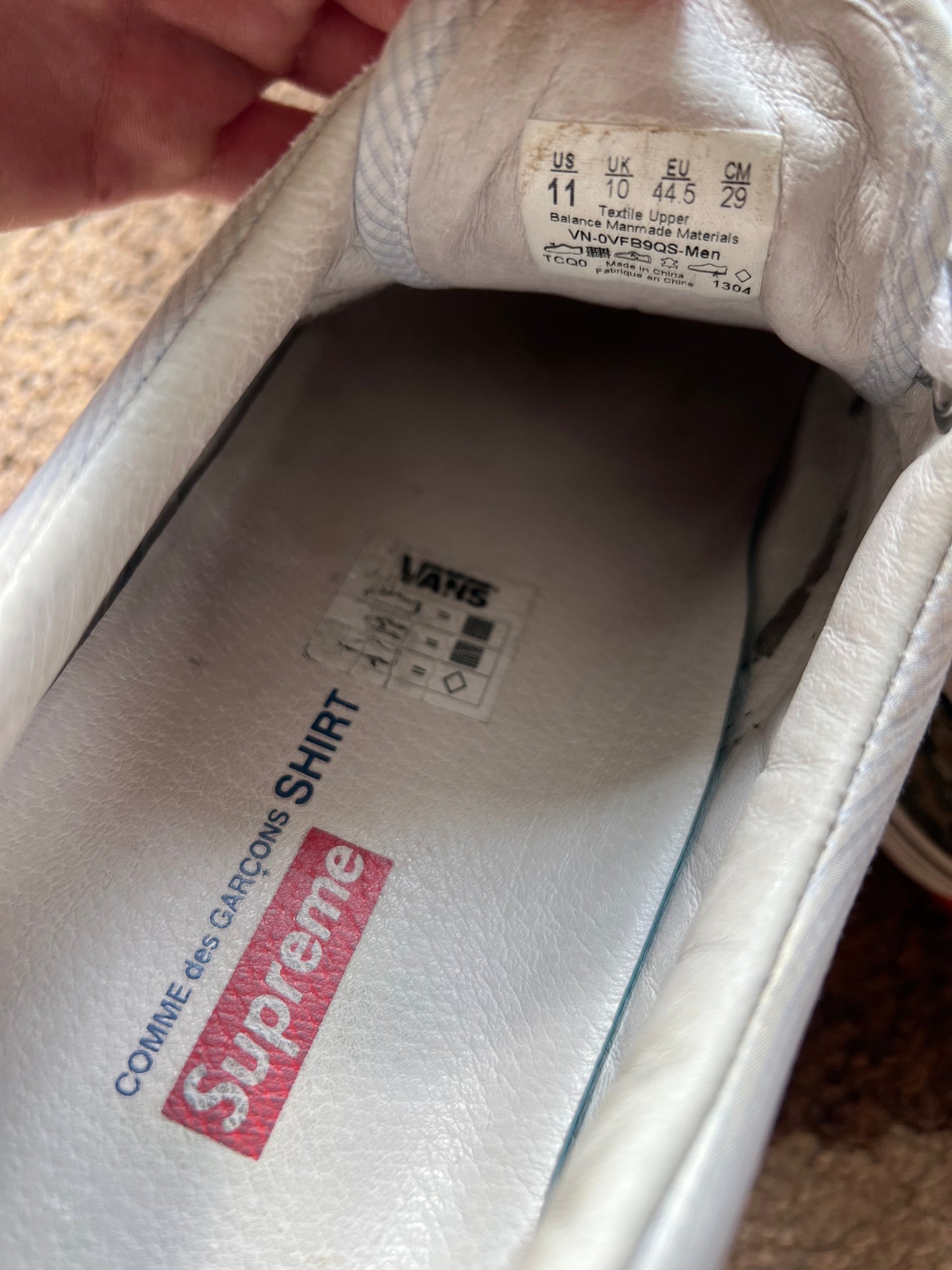 Comme Des Garcons x Supreme Vans (44.5)