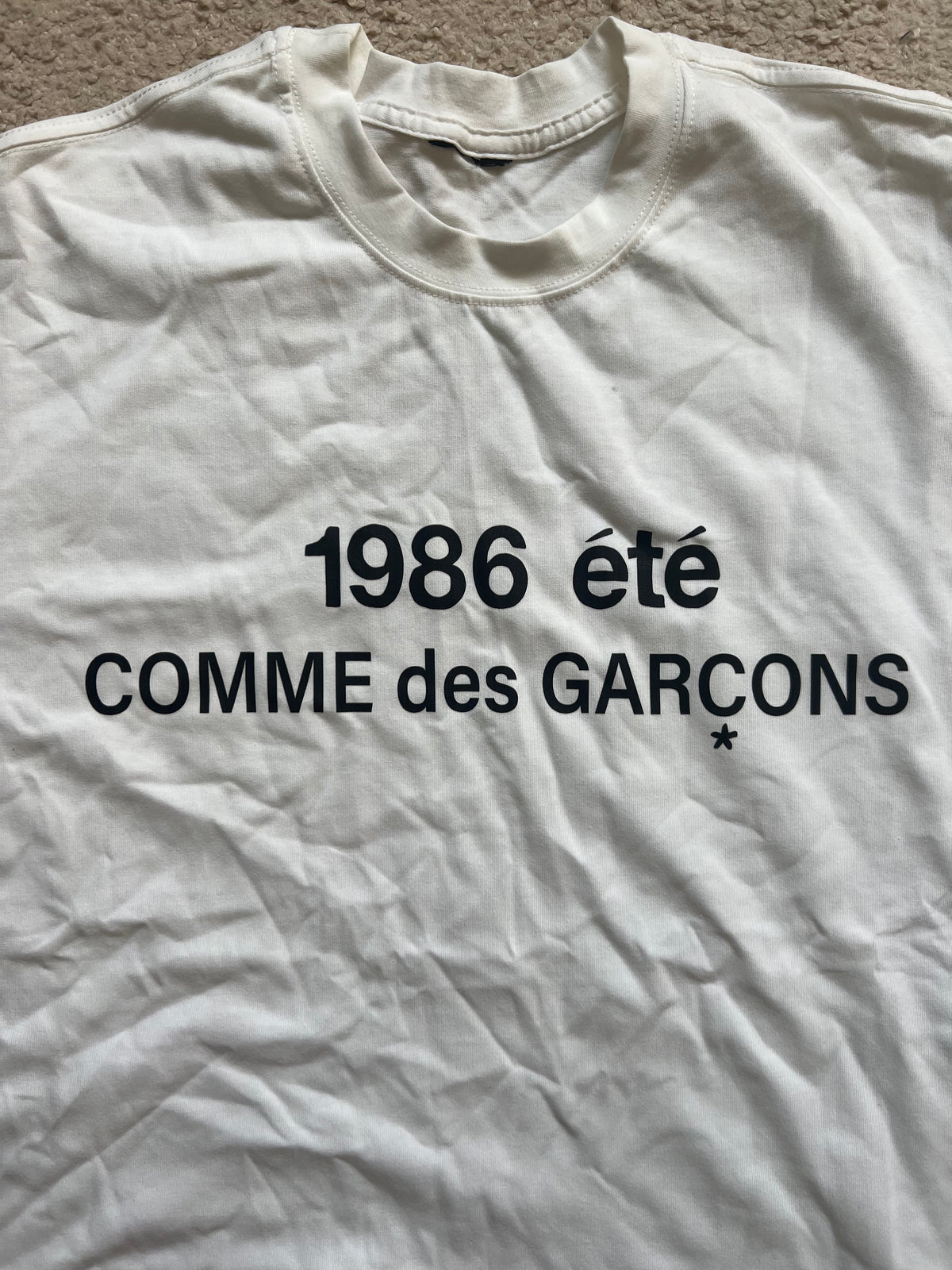 Comme Des Garcons T-Shirt "1986 ete" (L)