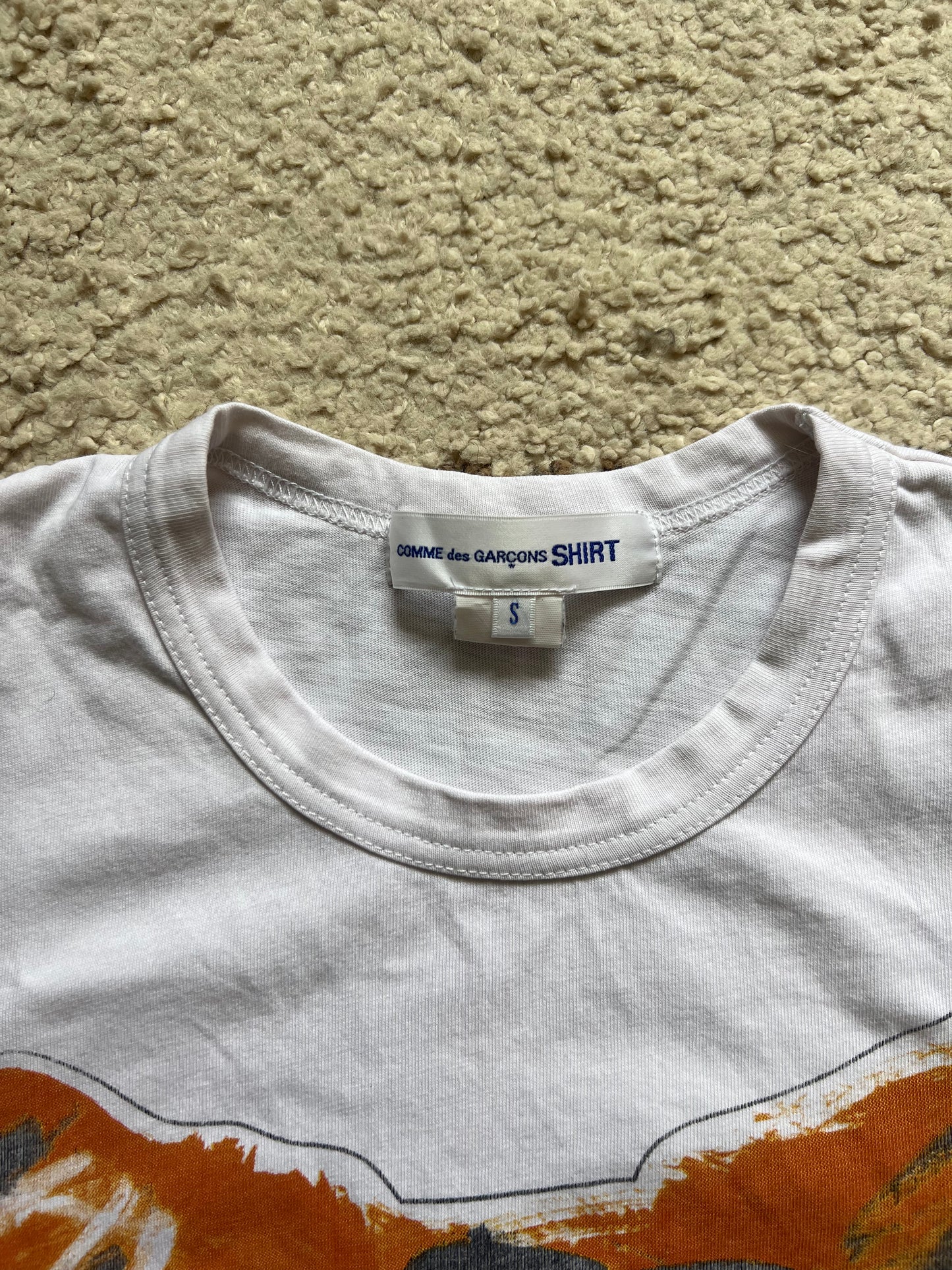 Comme Des Garcons T-Shirt "ORANGE FACE" (S)