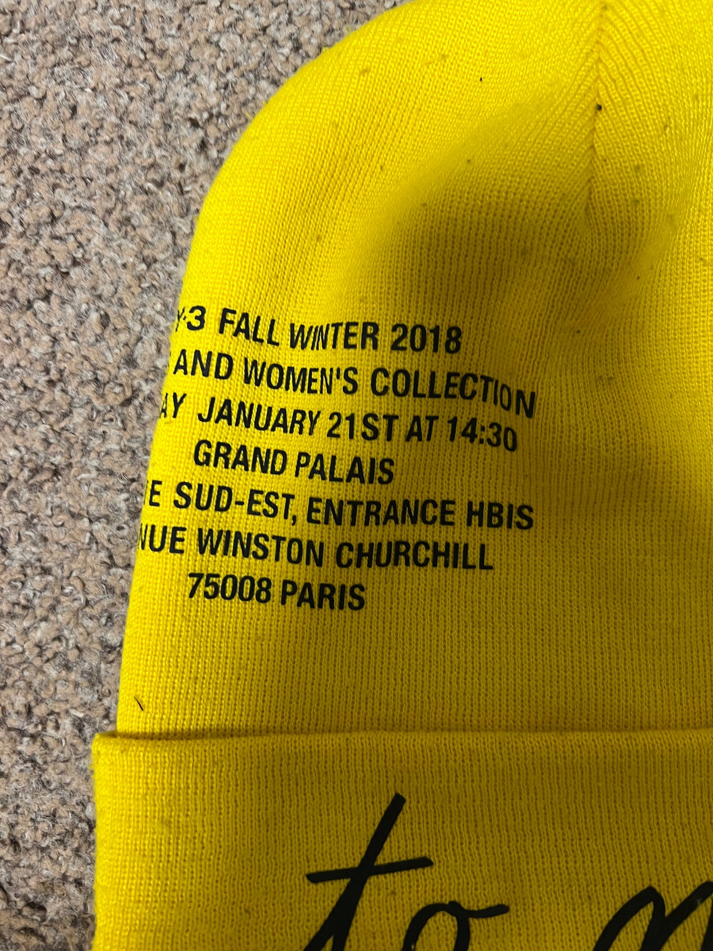 Y-3 Yohji Yamamoto Adidas Beanie