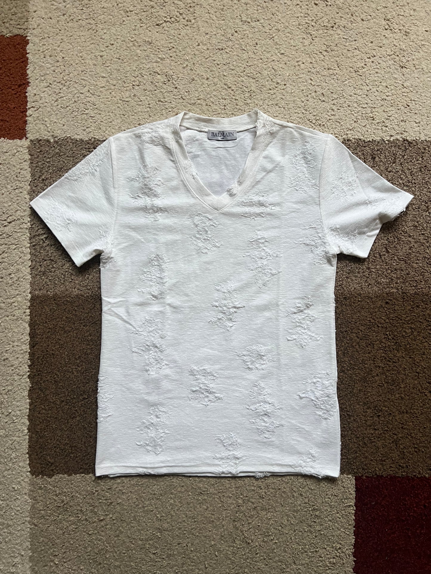 Balmain Distressed T-Shirt (M)