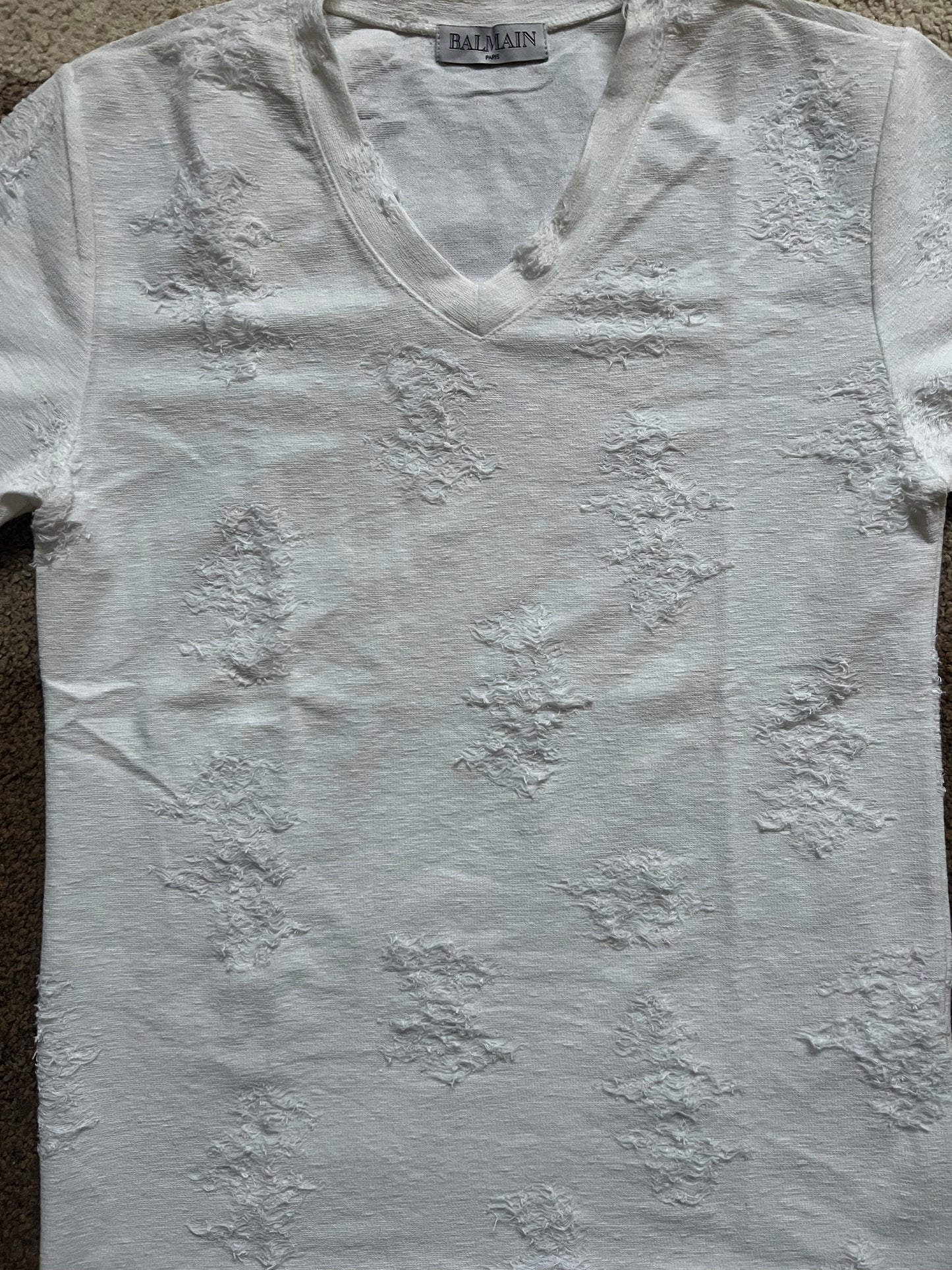 Balmain Distressed T-Shirt (M)