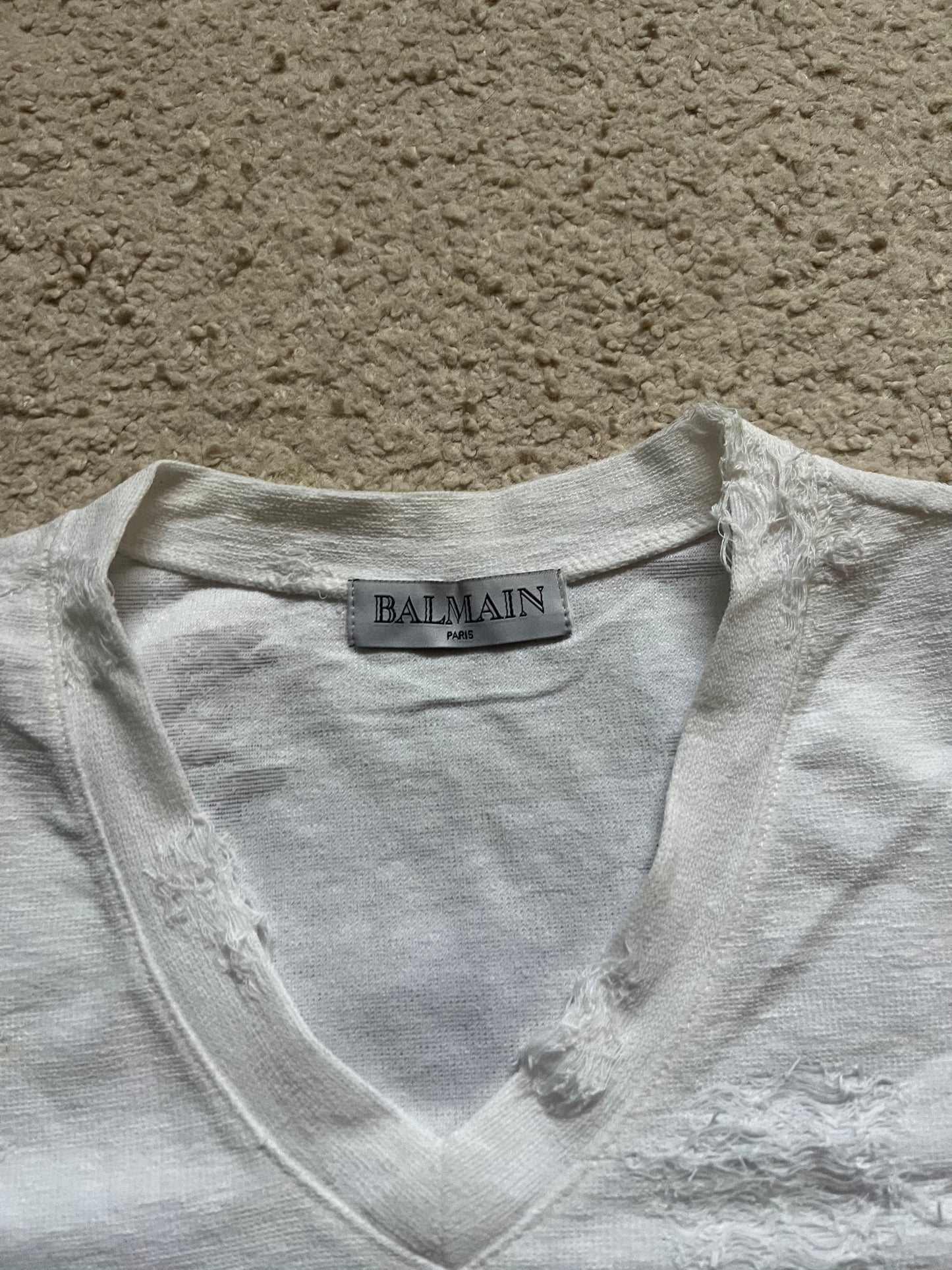 Balmain Distressed T-Shirt (M)