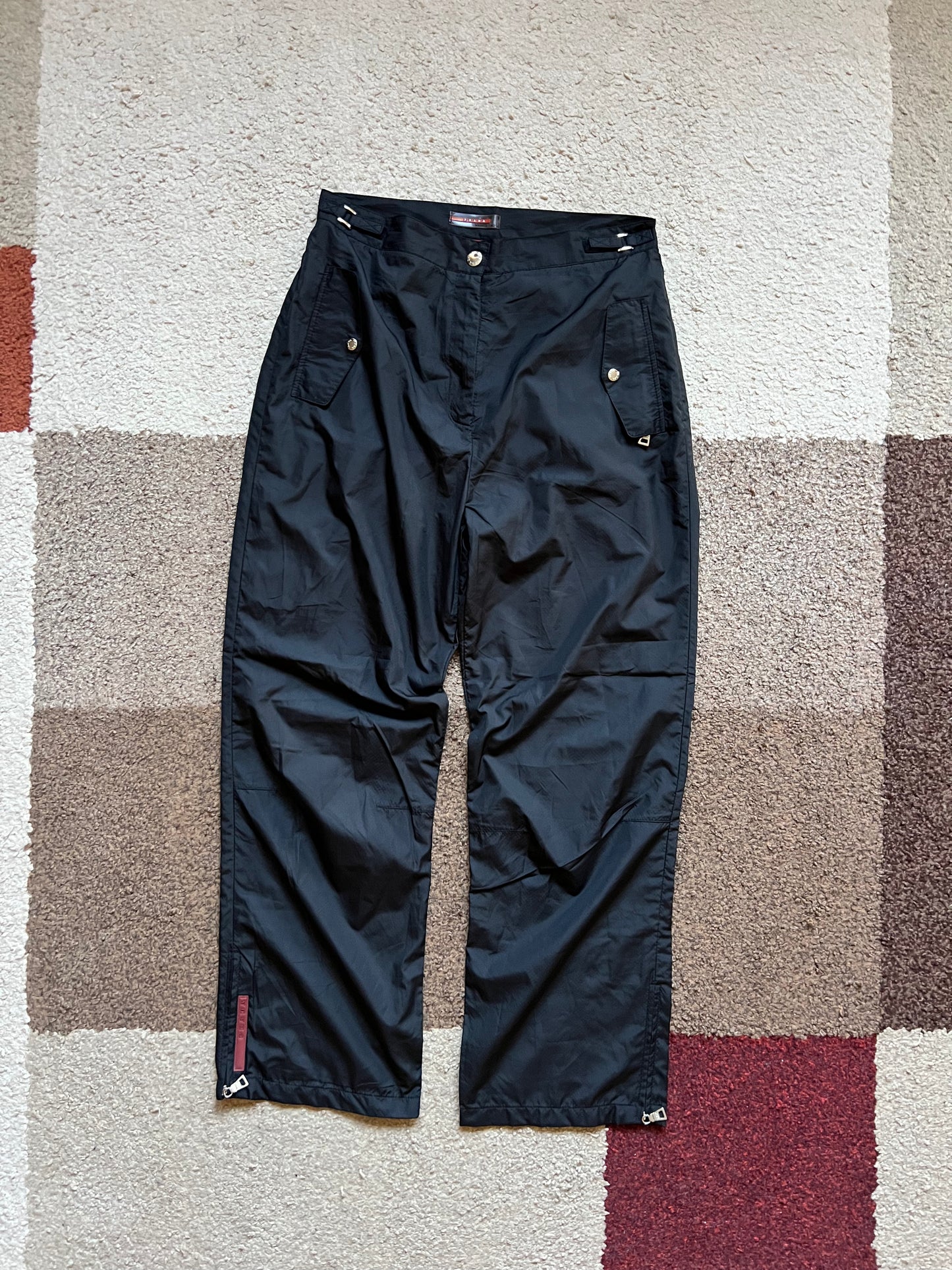 Prada Red Tape Nylon Pants (S)