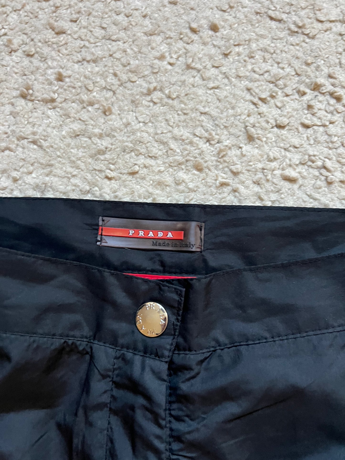 Prada Red Tape Nylon Pants (S)