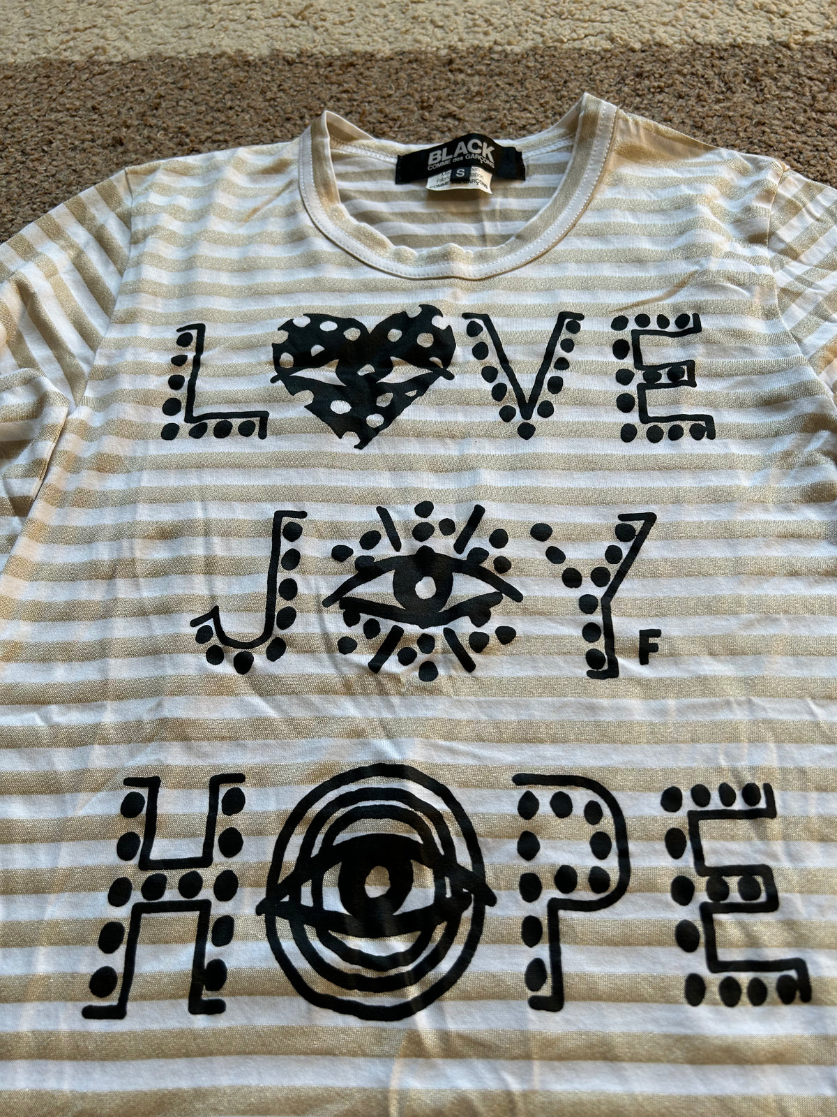 Comme Des Garcons BLACK "LOVE HOY HOPE" Longsleeve (S)