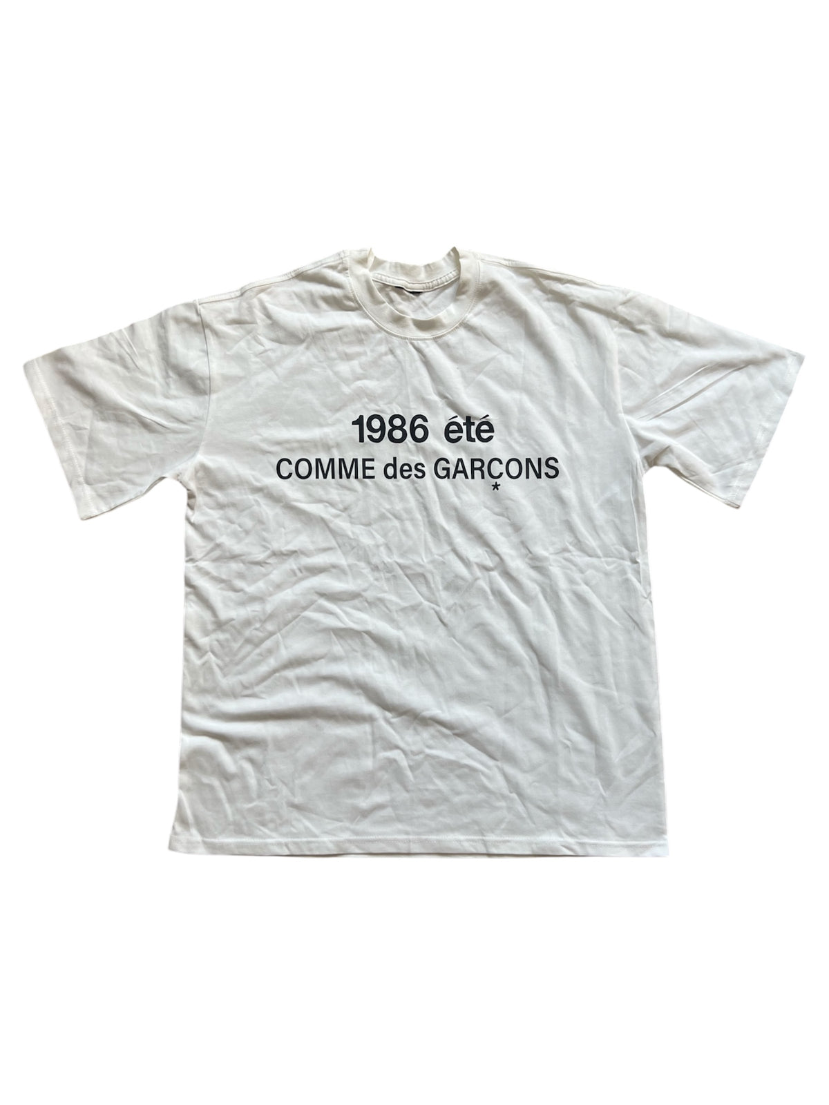 Comme Des Garcons T-Shirt "1986 ete" (L)