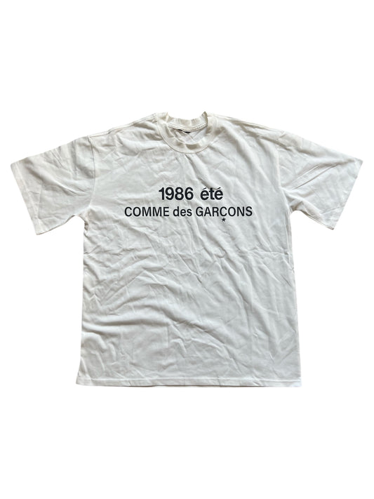 Comme Des Garcons T-Shirt "1986 ete" (L)