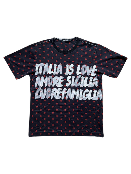 Dolce & Gabbana "ITALIA IS LOVE" T-Shirt (M)
