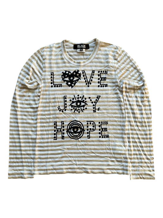 Comme Des Garcons BLACK "LOVE HOY HOPE" Longsleeve (S)